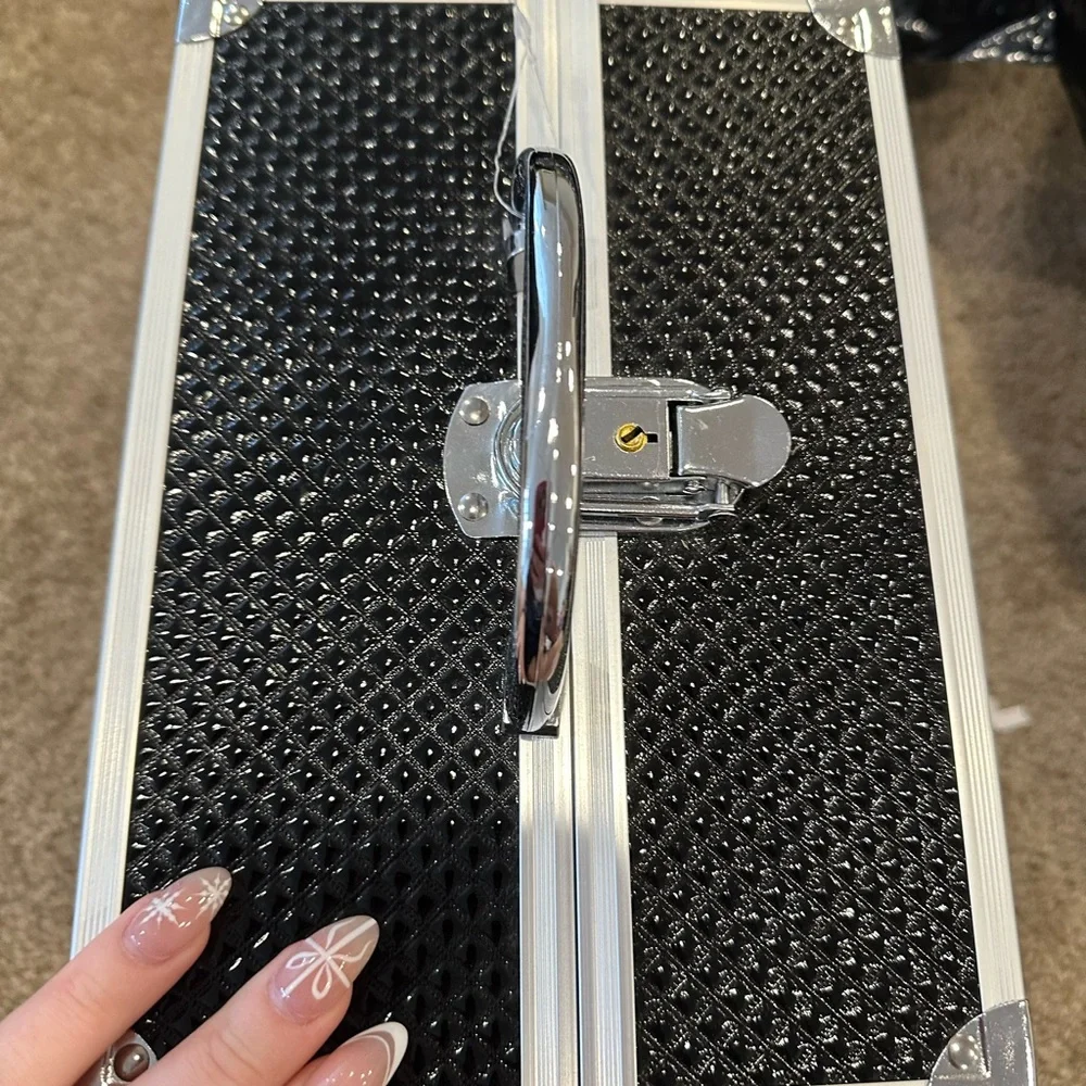 Black and Silver Makeup Organizer Case